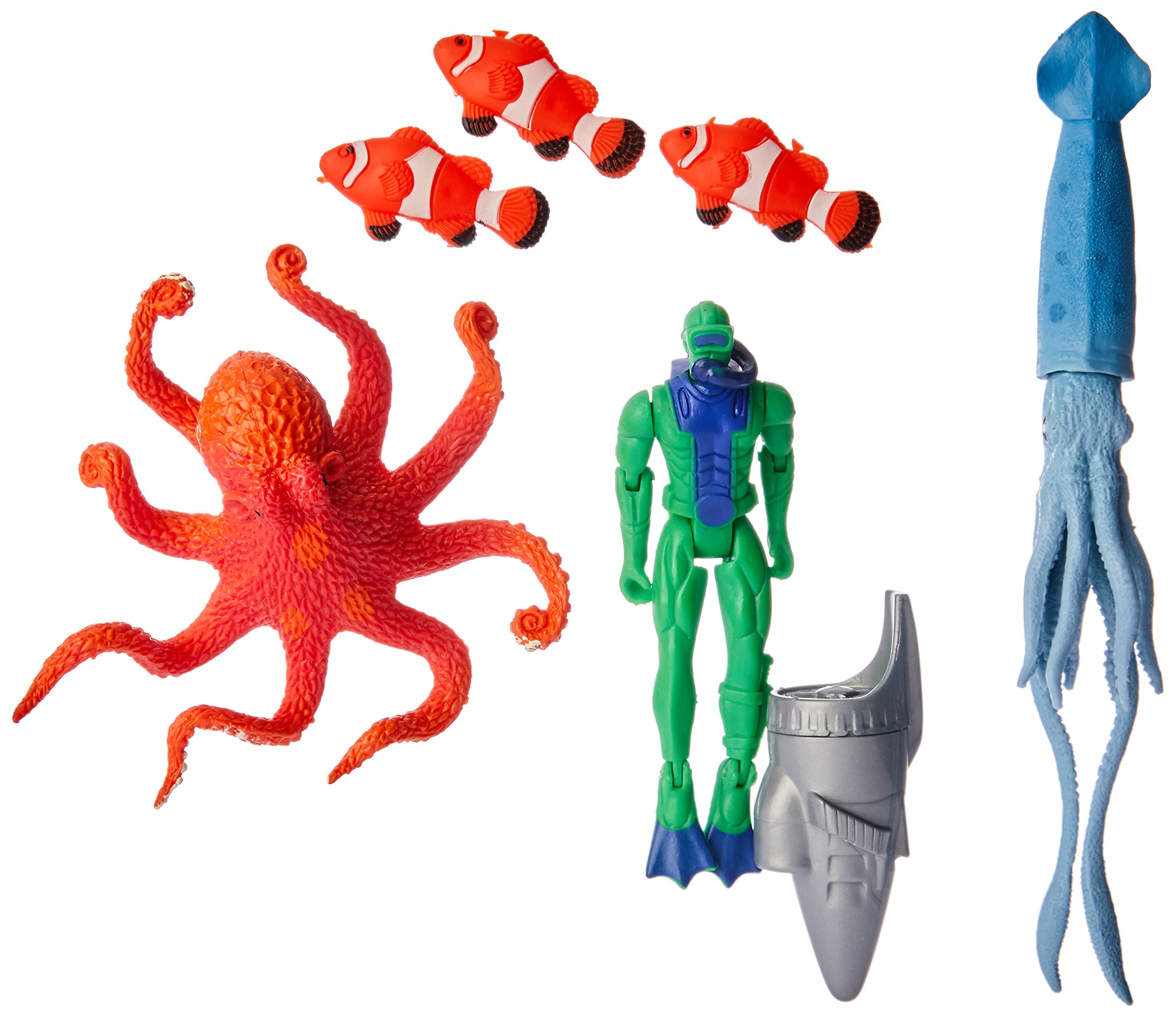 Amazon.com: Wild Republic Squid, Octopus, Clownfish, Scuba Diver